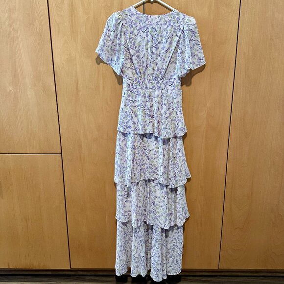 ASTR The Label Tayla Floral Tiered Midi Dress XS - Picture 8 of 8